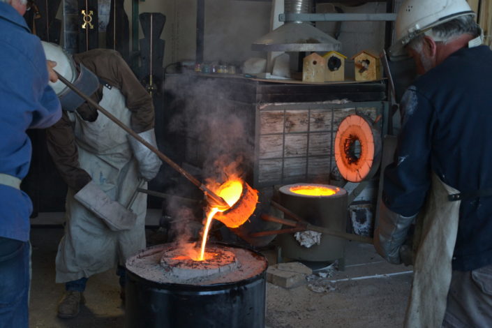 Stage de fonte de bronze selon la technique de la cire perdue